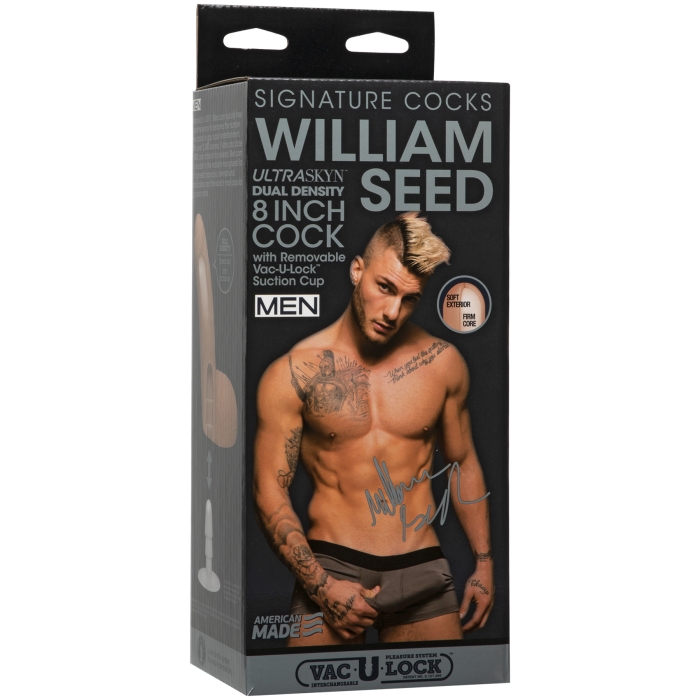 WILLIAM SEED 8IN ULTRASKYN COCK W/RMVBLE VACULOCK SUCTION CUP WILLIAM SEED 8IN ULTRASKYN COCK W/RMVBLE VACULOCK SUCTION CUP