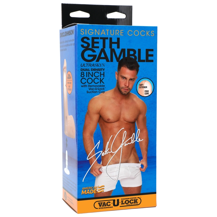 SETH GAMBLE 8 INCH ULTRASKYN COCK WITH REMOVABLE VAC-U SETH GAMBLE 8 INCH ULTRASKYN COCK WITH REMOVABLE VAC-U