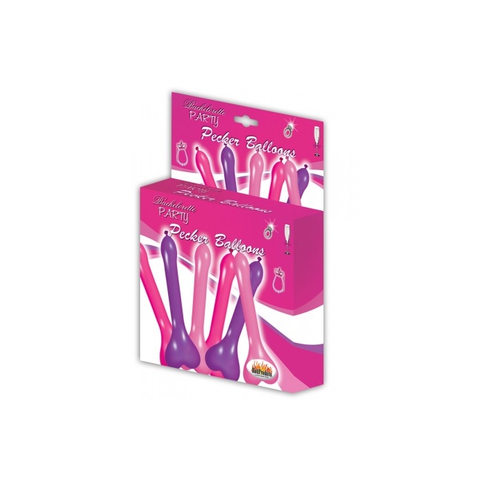 PECKER BALLOONS ASSORTED COLORS/6 PC BOX PECKER BALLOONS ASSORTED COLORS/6 PC BOX