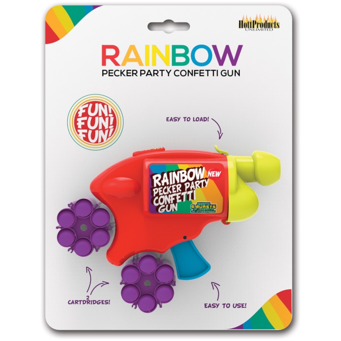 RAINBOW PECKER PARTY CONFETTI GUN RAINBOW PECKER PARTY CONFETTI GUN