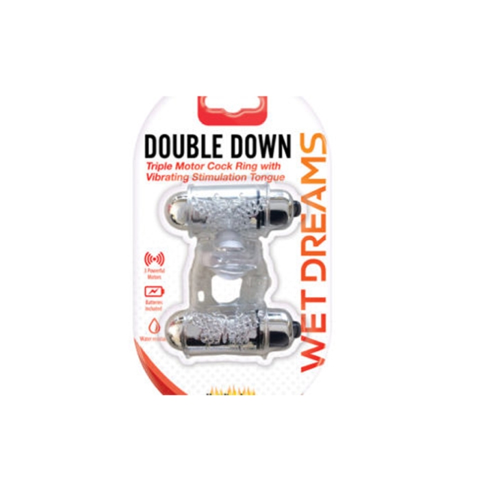 WET DREAMS COCKRING DOUBLE DOWN DUAL MOTOR WET DREAMS COCKRING DOUBLE DOWN DUAL MOTOR