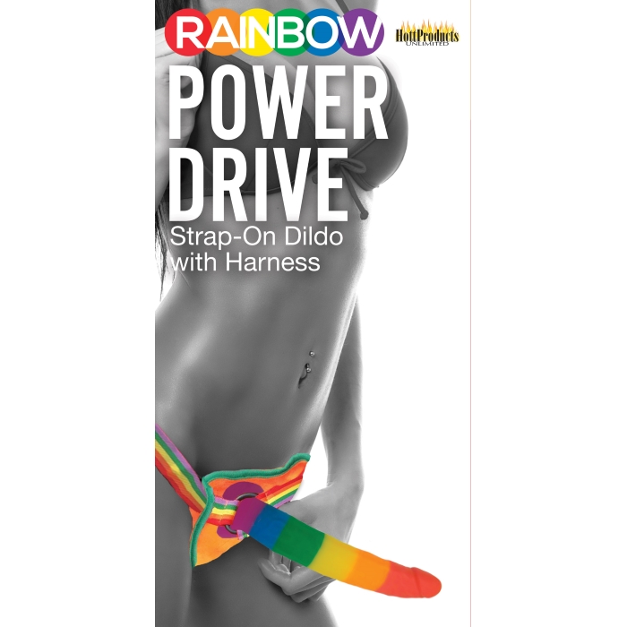 RAINBOW POWER DRIVE STRAP-ON DILDO WITH HARNESS RAINBOW POWER DRIVE STRAP-ON DILDO WITH HARNESS