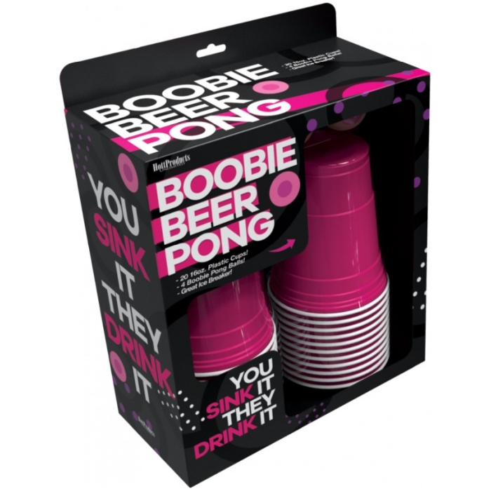 BOOBIE BEER PONG BOXED SET WITH CUPS & BOOBIE BALLS BOOBIE BEER PONG BOXED SET WITH CUPS & BOOBIE BALLS