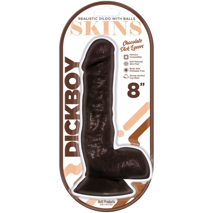 DICKBOY SKINS DILDO CHOCOLATE LOVERS 8" DICKBOY SKINS DILDO CHOCOLATE LOVERS 8"