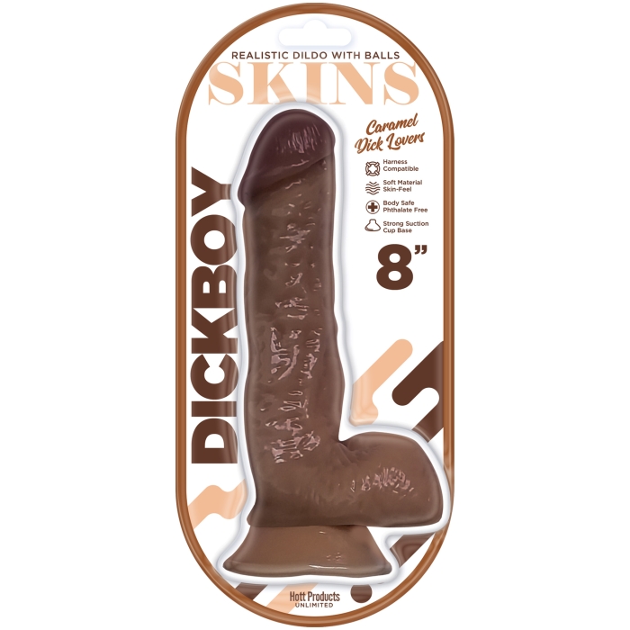DICKBOY SKINS DILDO CARAMEL LOVERS 8" DICKBOY SKINS DILDO CARAMEL LOVERS 8"