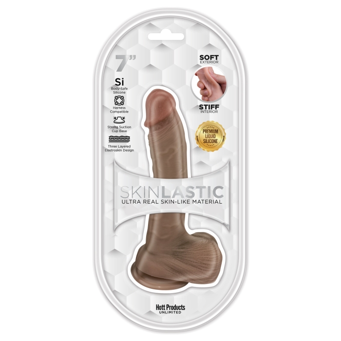 SKINSATIONS SKINLASTIC SLIDING SKIN DILDO 7" W/SUCTION SKINSATIONS SKINLASTIC SLIDING SKIN DILDO 7" W/SUCTION