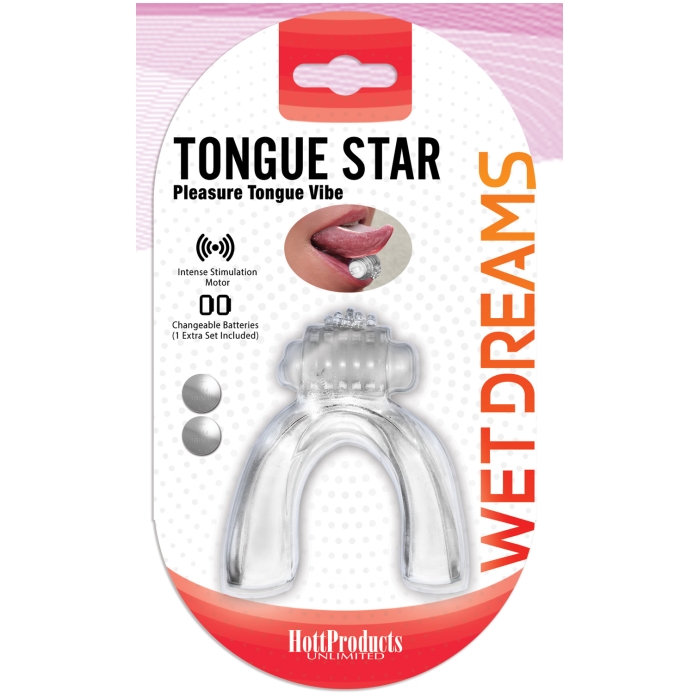TONGUE STAR - PLEASURE TONGUE VIBE - CLEAR TONGUE STAR - PLEASURE TONGUE VIBE - CLEAR
