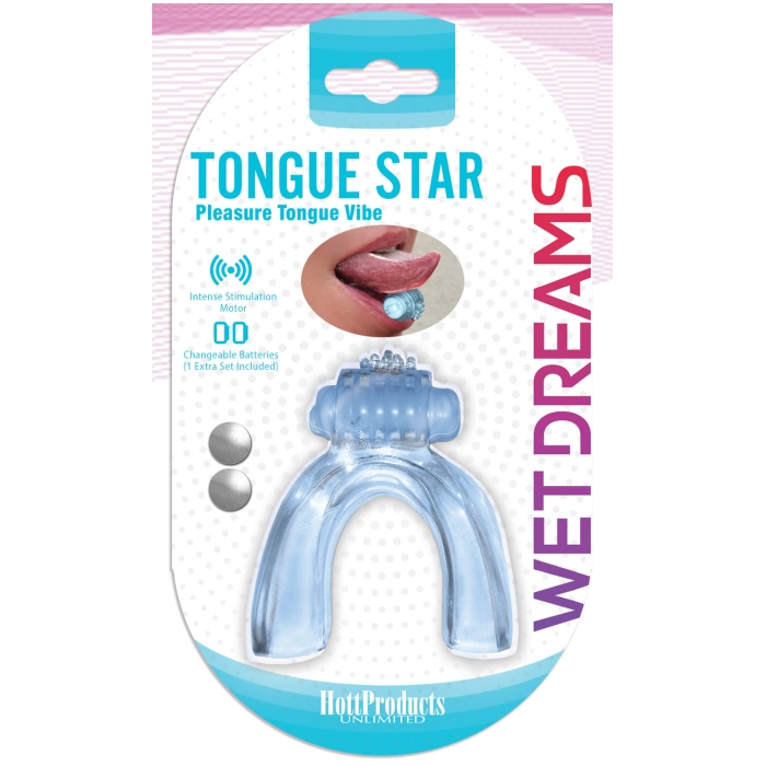 TONGUE STAR - PLEASURE TONGUE VIBE - BLUE TONGUE STAR - PLEASURE TONGUE VIBE - BLUE