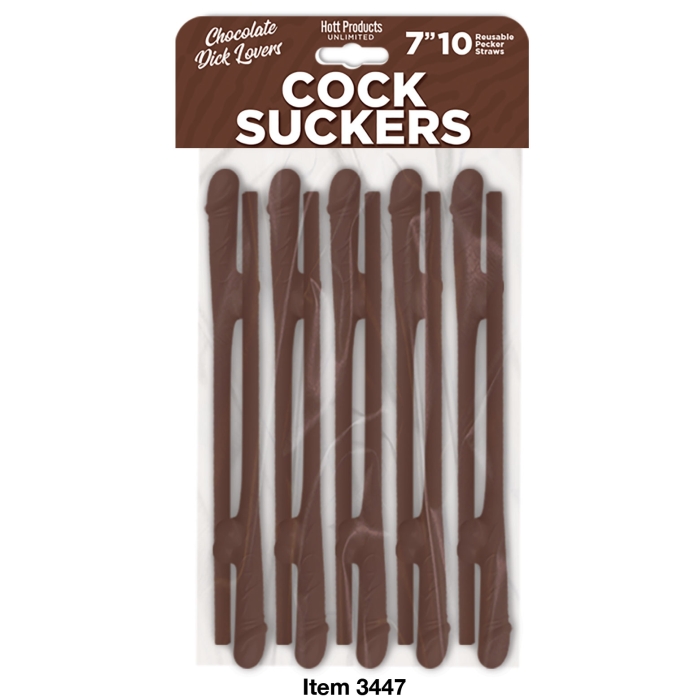 COCK SUCKERS PECKER STRAWS CHOCOLATE LOVERS 10 PACK COCK SUCKERS PECKER STRAWS CHOCOLATE LOVERS 10 PACK