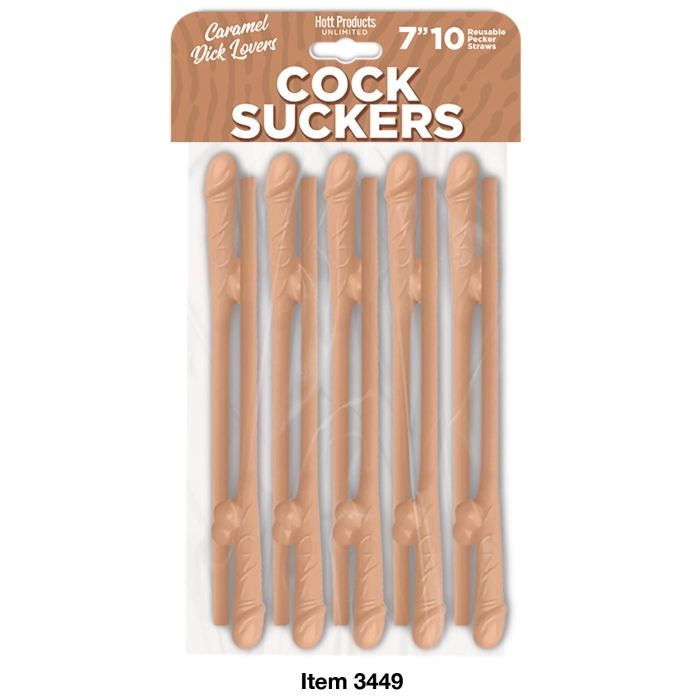 COCK SUCKERS PECKER STRAWS CARAMEL LOVERS 10 PACK COCK SUCKERS PECKER STRAWS CARAMEL LOVERS 10 PACK