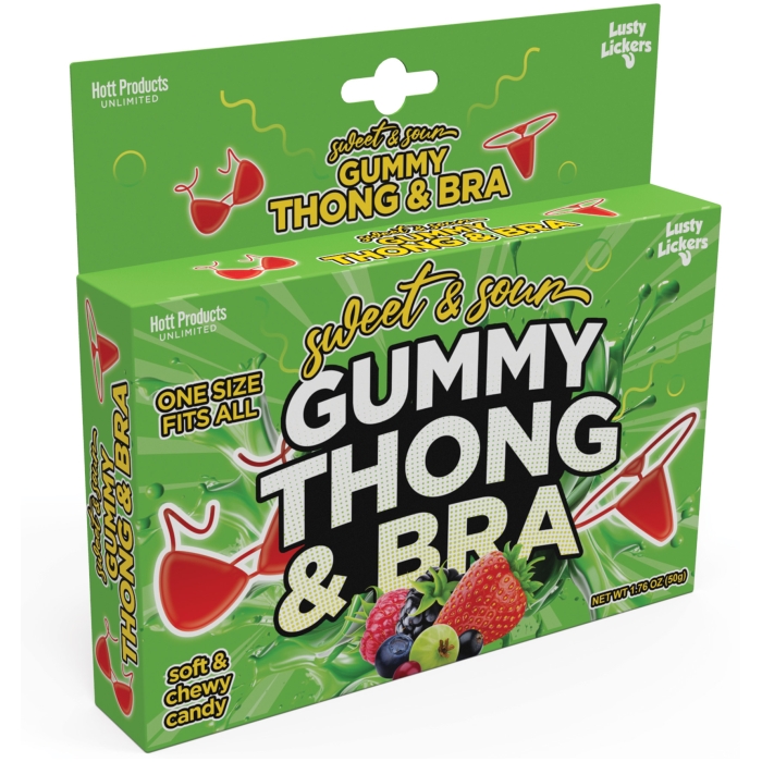 GUMMY THONG & BRA SWEET & SOUR SOFT CHEWY CANDY GUMMY THONG & BRA SWEET & SOUR SOFT CHEWY CANDY