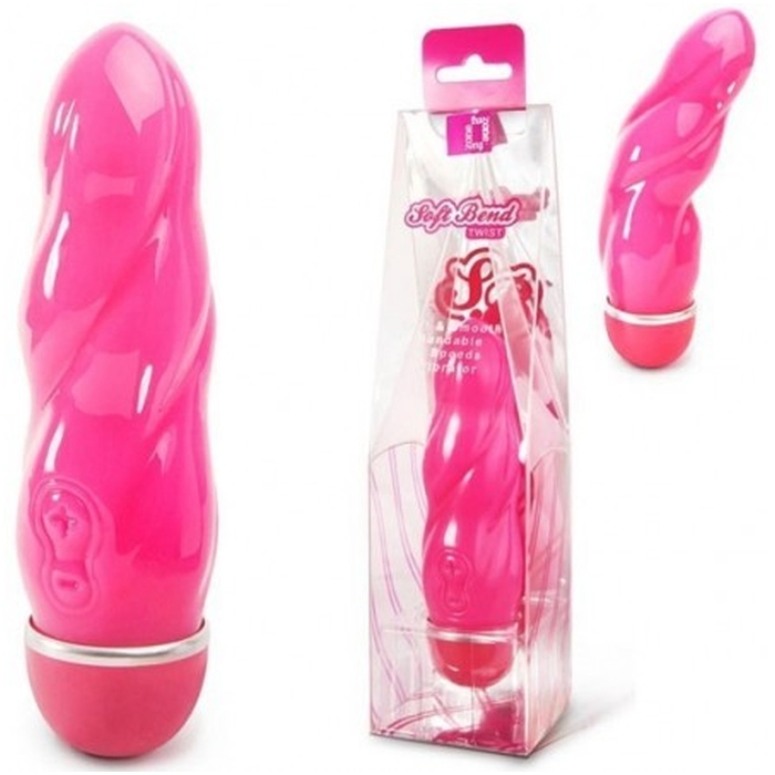 SOFT BEND TWIST BENDABLE 3 SPEED VIBRATOR - PINK SOFT BEND TWIST BENDABLE 3 SPEED VIBRATOR - PINK