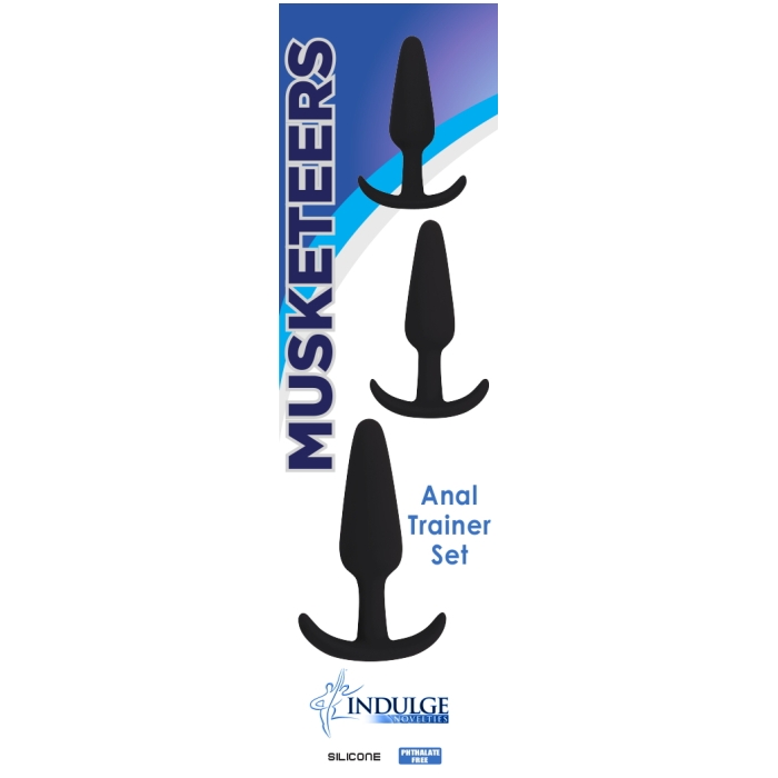 MUSKETEERS 3 SET BUTTPLUG - BLACK MUSKETEERS 3 SET BUTTPLUG - BLACK