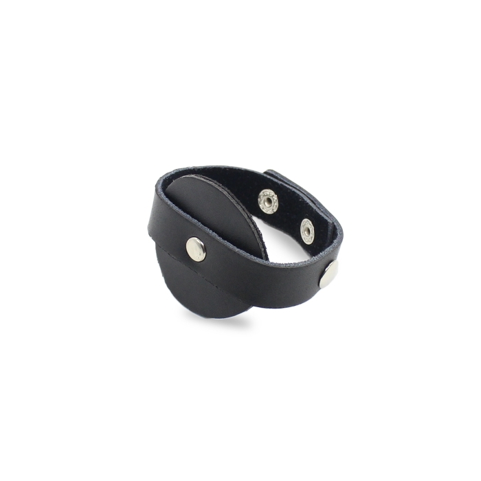 COCKRING W/ROUND BASE LEATHER - BLACK COCKRING W/ROUND BASE LEATHER - BLACK