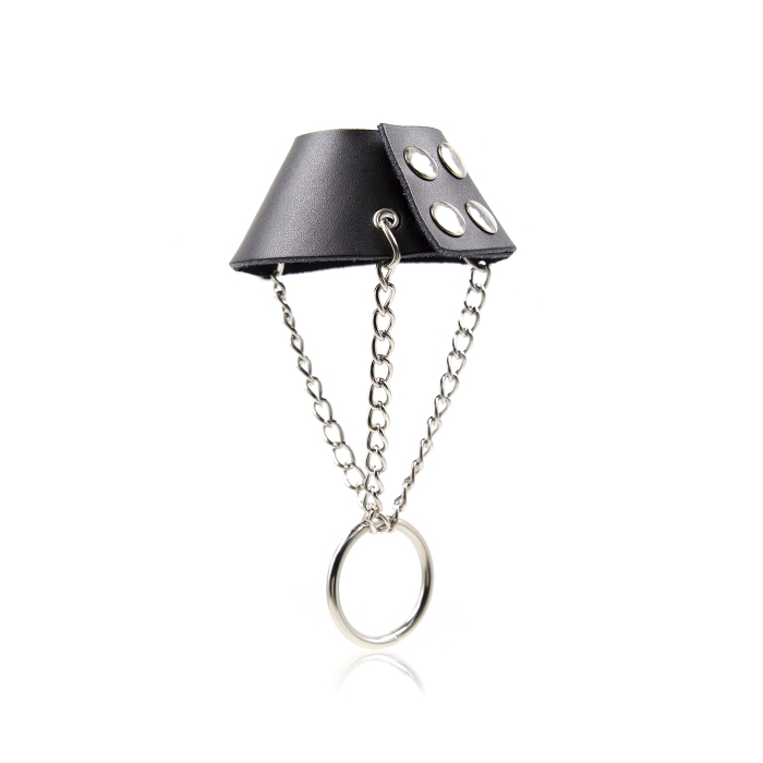 COCKRING W/3 CHAINS & RING COCKRING W/3 CHAINS & RING