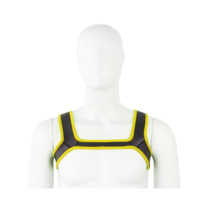 CHEST HARNESS NEOPRENE - BLK/YELLOW - LRG CHEST HARNESS NEOPRENE - BLK/YELLOW - LRG