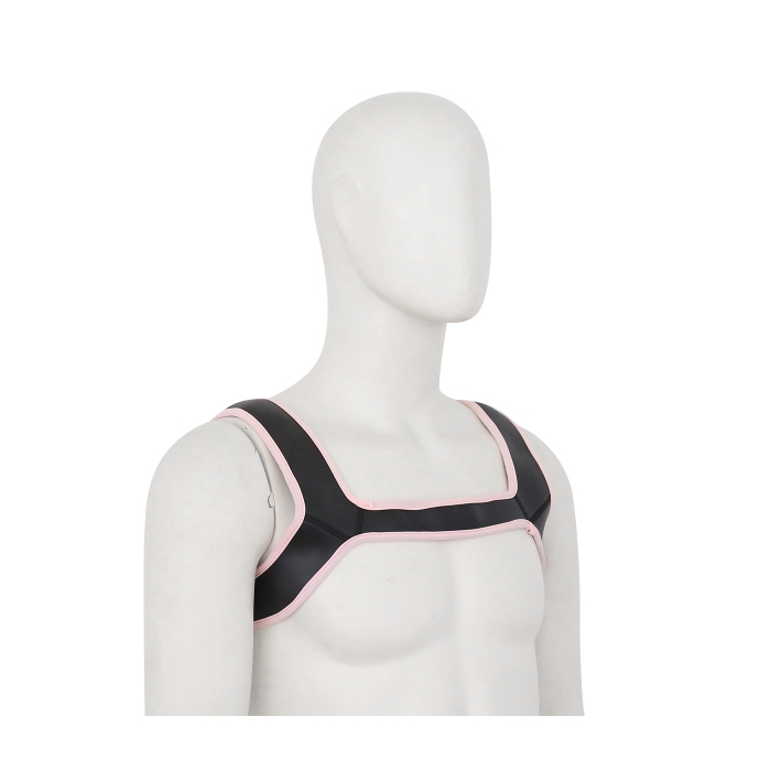 CHEST HARNESS NEOPRENE - BLK/LIGHTPINK - MED CHEST HARNESS NEOPRENE - BLK/LIGHTPINK - MED