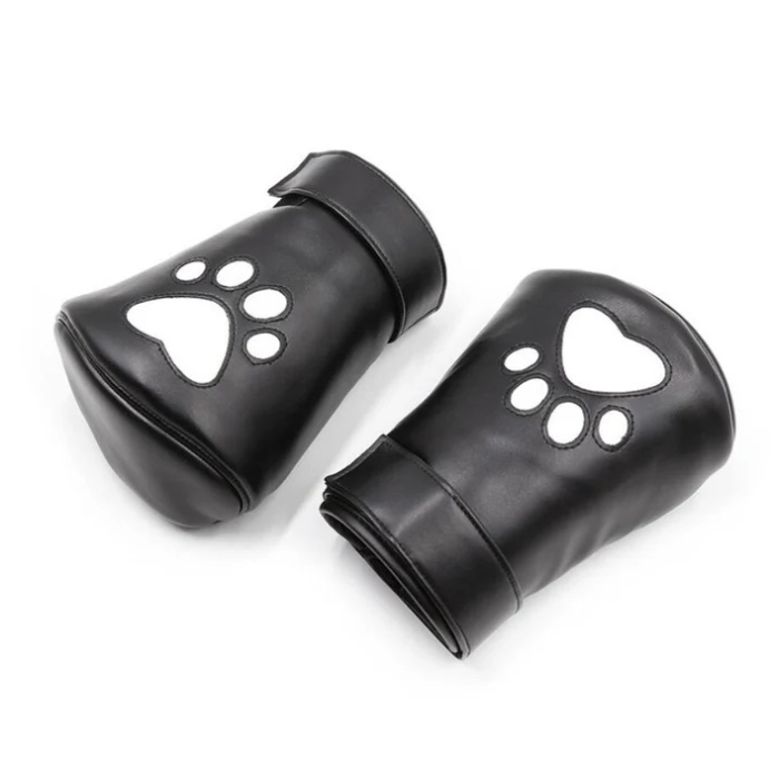 BDSM PUPPY PAWS MITTENS - BLACK BDSM PUPPY PAWS MITTENS - BLACK