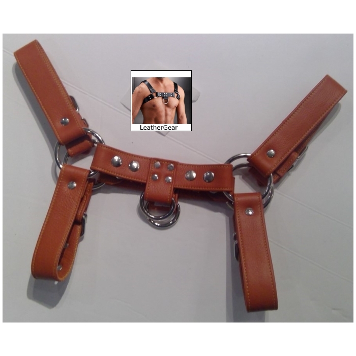 LEATHER HARNESS MODEL 0009 - HANDMADE LEATHER HARNESS MODEL 0009 - HANDMADE