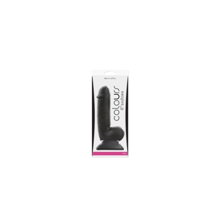 **SPECIAL** COLOURS SOFTIES 6IN DILDO - BLACK **SPECIAL** COLOURS SOFTIES 6IN DILDO - BLACK