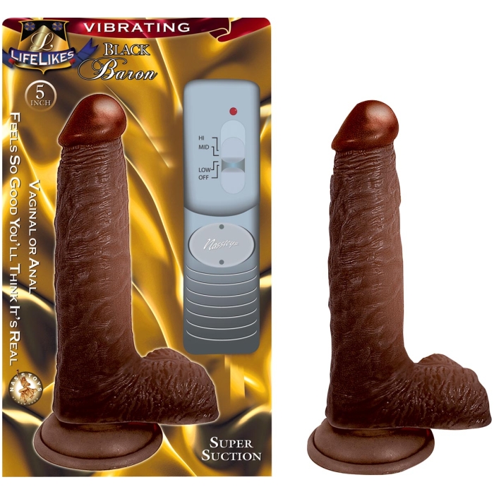 LIFELIKE VIBRATING BLACK BARON 5 LIFELIKE VIBRATING BLACK BARON 5