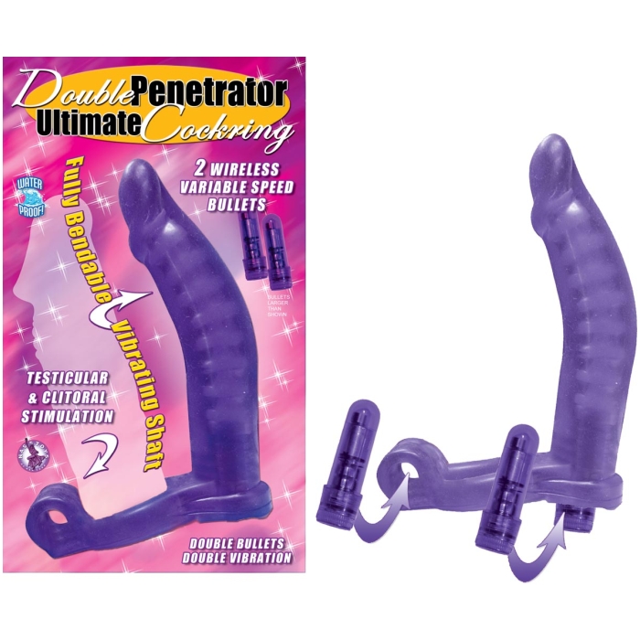 DOUBLE PENETRATOR ULTIMATE COCKRING-PURPLE DOUBLE PENETRATOR ULTIMATE COCKRING-PURPLE