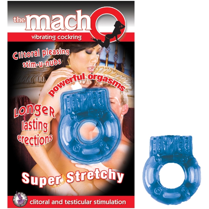 THE MACHO VIBRATING COCKRING-BLUE THE MACHO VIBRATING COCKRING-BLUE