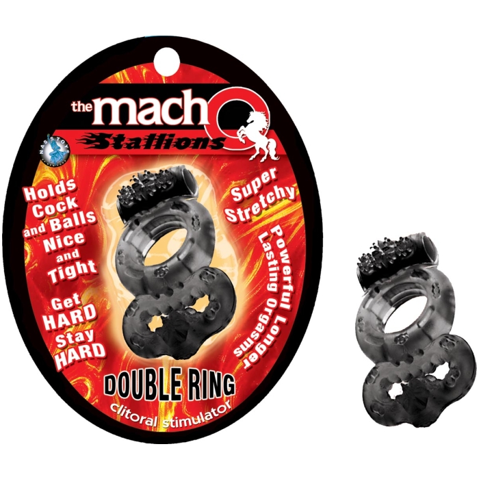 THE MACHO STALLIONS - DOUBLE RING CLITORAL STIMULATOR THE MACHO STALLIONS - DOUBLE RING CLITORAL STIMULATOR