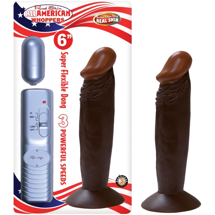 6 VIBRATING DONG WITH BULLET-BROWN 6 VIBRATING DONG WITH BULLET-BROWN