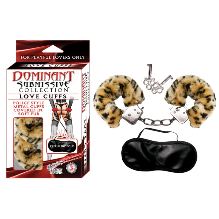 DOMINANT SUBMISSIVE COLLECTION LOVE CUFFS - LEOPARD DOMINANT SUBMISSIVE COLLECTION LOVE CUFFS - LEOPARD