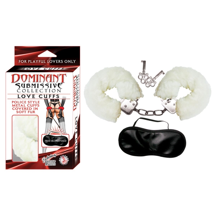 DOMINANT SUBMISSIVE COLLECTION LOVE CUFFS - WHITE DOMINANT SUBMISSIVE COLLECTION LOVE CUFFS - WHITE