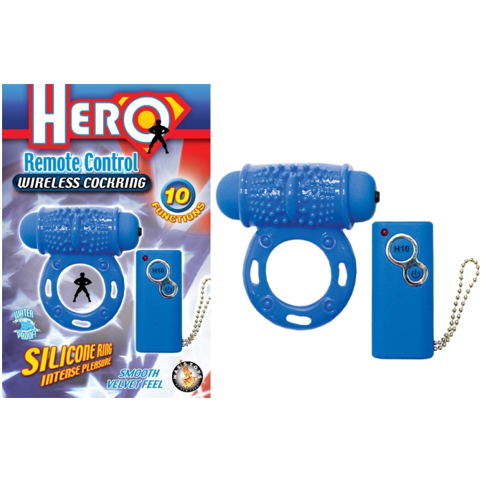 HERO REMOTE CONTROL WIRELESS COCKRING - BLUE HERO REMOTE CONTROL WIRELESS COCKRING - BLUE