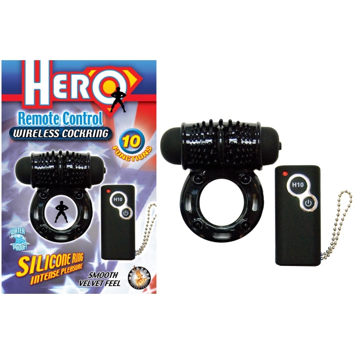 HERO REMOTE CONTROL WIRELESS COCKRING - BLACK HERO REMOTE CONTROL WIRELESS COCKRING - BLACK