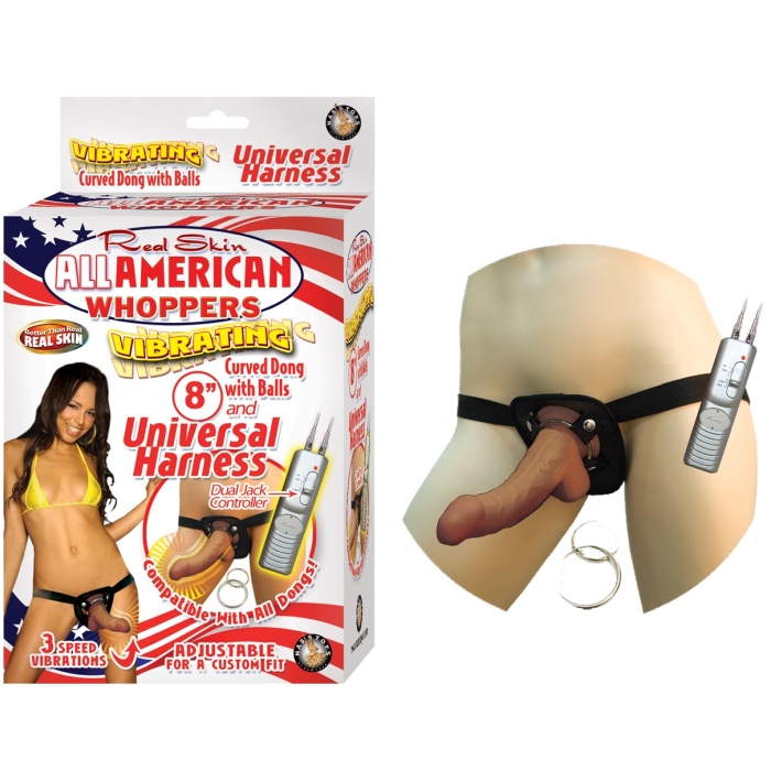 LATIN AMERICAN WHOPPERS 8IN DONG WITH UNIVERSAL HARNESS LATIN AMERICAN WHOPPERS 8IN DONG WITH UNIVERSAL HARNESS