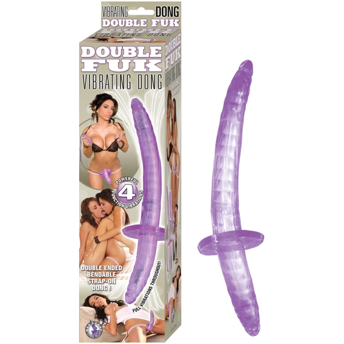 DOUBLE FUK VIBRATING DONG - PURPLE DOUBLE FUK VIBRATING DONG - PURPLE