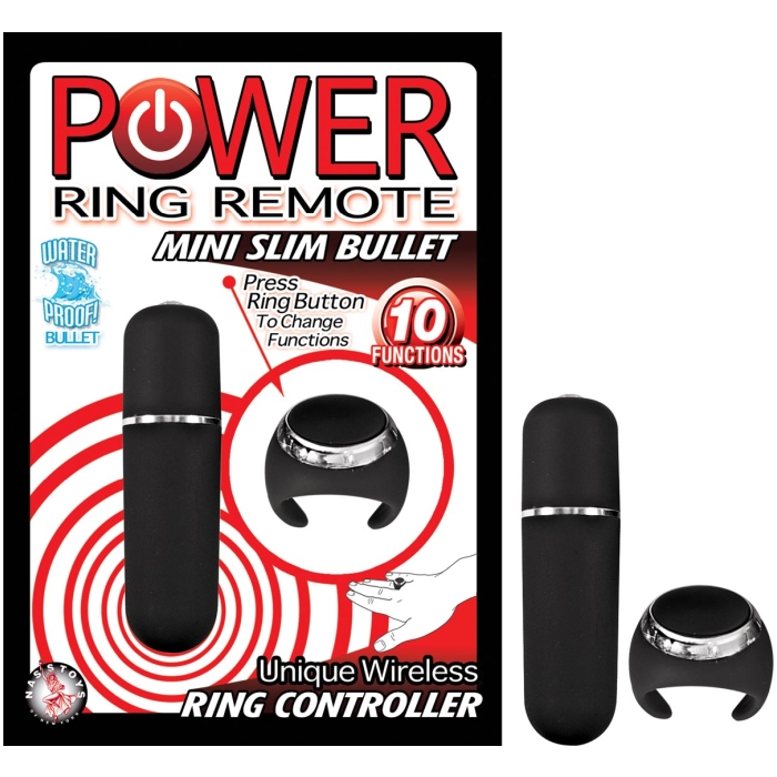 POWER RING REMOTE MINI SLIM BULLET - BLACK POWER RING REMOTE MINI SLIM BULLET - BLACK
