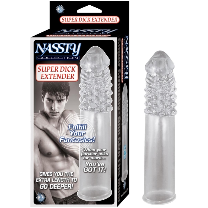 NASSTY COLLECTION SUPER DICK EXTENDER-CLEAR NASSTY COLLECTION SUPER DICK EXTENDER-CLEAR