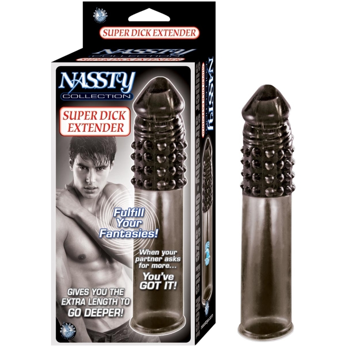 NASSTY COLLECTION SUPER DICK EXTENDER-SMOKE NASSTY COLLECTION SUPER DICK EXTENDER-SMOKE
