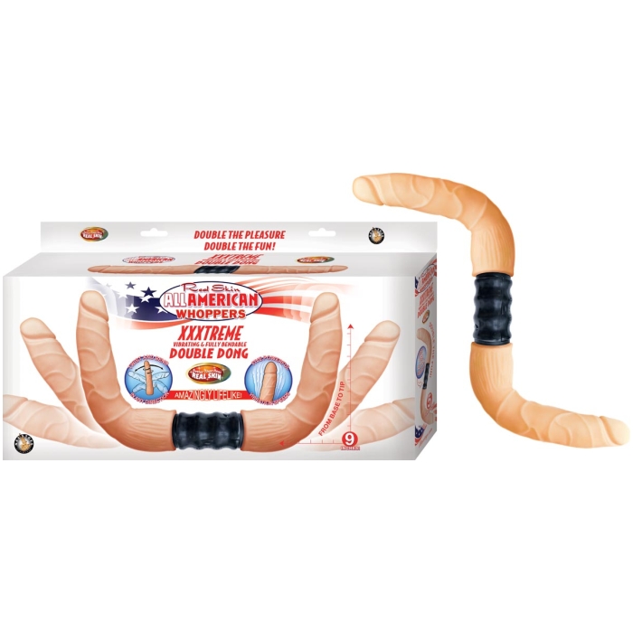 ALL AMERICAN WHOPPERS XXXTREME VIBRATING & FULLY BENDABLE DOUBLE ALL AMERICAN WHOPPERS XXXTREME VIBRATING & FULLY BENDABLE DOUBLE