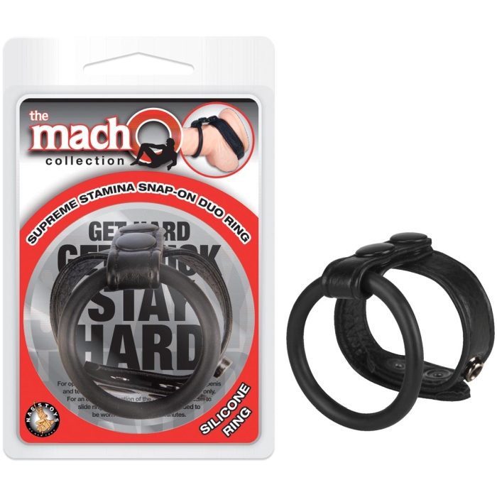 THE MACHO COLLEC/SUPREME STAMINA SNAP-ON DUO RING-BLK THE MACHO COLLEC/SUPREME STAMINA SNAP-ON DUO RING-BLK