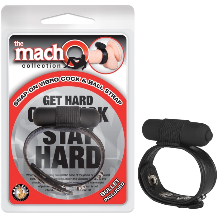 THE MACHO COLLECTION SNAP-ON VIBRO COCK/BALL STRAP-BLK THE MACHO COLLECTION SNAP-ON VIBRO COCK/BALL STRAP-BLK