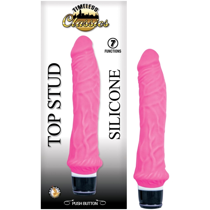 TOP STUD SILICONE VIBE 9.5 PINK TOP STUD SILICONE VIBE 9.5 PINK
