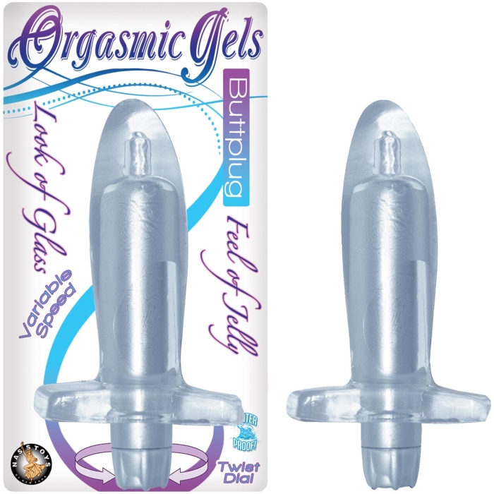 ORGASMIC GELS BUTTPLUG - SILVER ORGASMIC GELS BUTTPLUG - SILVER