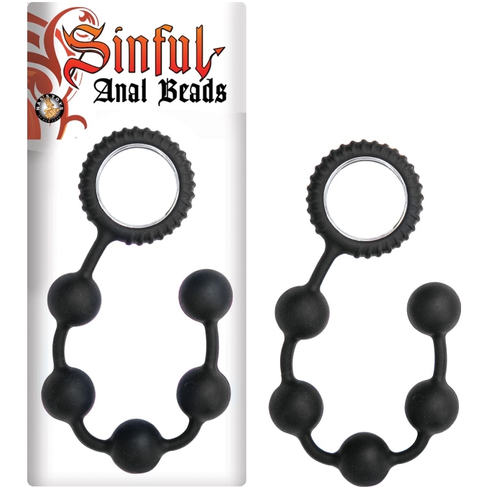 SINFUL ANAL BEADS-BLACK SINFUL ANAL BEADS-BLACK
