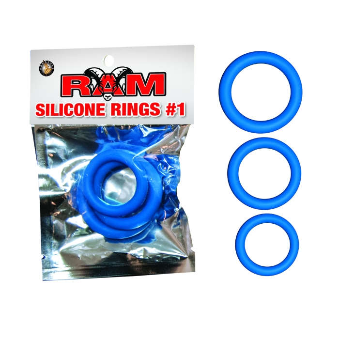 RAM SILICONE RINGS POP BOX - PURPLE/BLUE/BLACK