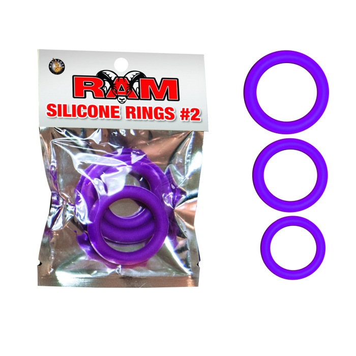 RAM SILICONE RINGS POP BOX - PURPLE/BLUE/BLACK