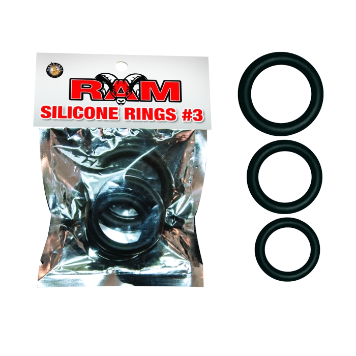 RAM SILICONE RINGS POP BOX - PURPLE/BLUE/BLACK