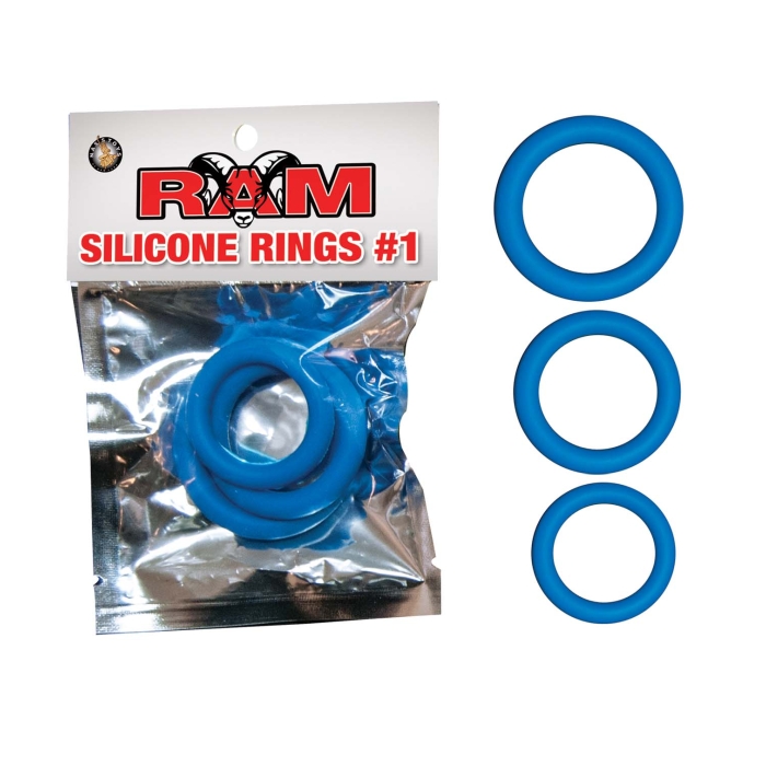 RAM SILICONE RINGS POP BOX - PURPLE/BLUE/BLACK