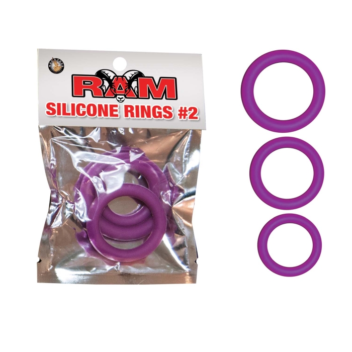 RAM SILICONE RINGS POP BOX - PURPLE/BLUE/BLACK