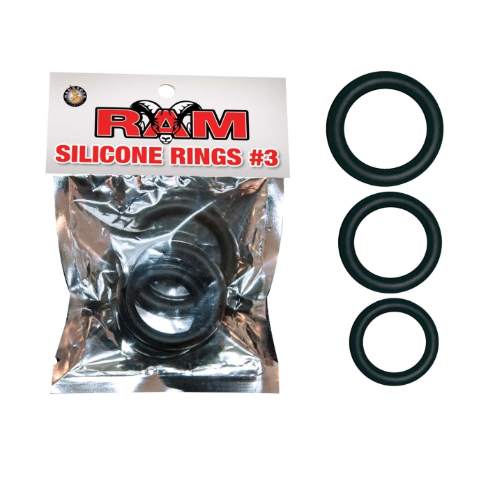 RAM SILICONE RINGS POP BOX - PURPLE/BLUE/BLACK